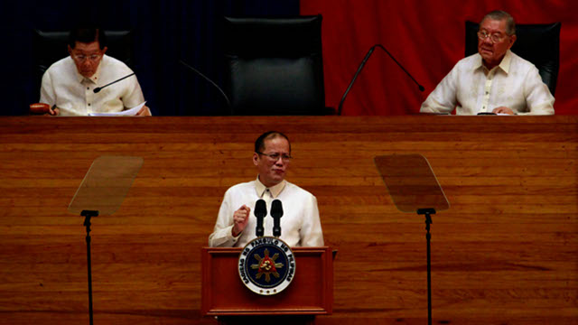President Benigno Aquino III during his third state of the nation address in 2012.