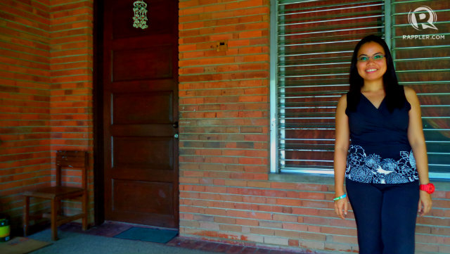 HOME SWEET HOME. Jeny stands in front of the house where she stayed since the age of 9