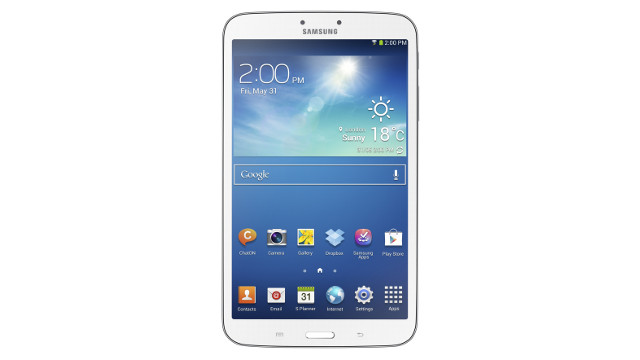 NEW GALAXY TABS. Samsung introduces the 8-inch and 10-inch Galaxy Tab 3 unit types. Screen shot from Samsung