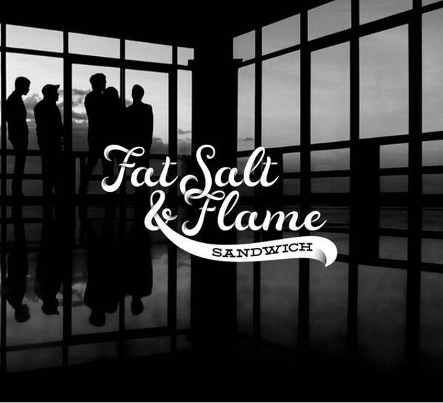 STEAK THEIR CLAIM. Cover of 'Fat Salt & Flame,' Sandwich’s newest serving of tunes. Art by Inksurge