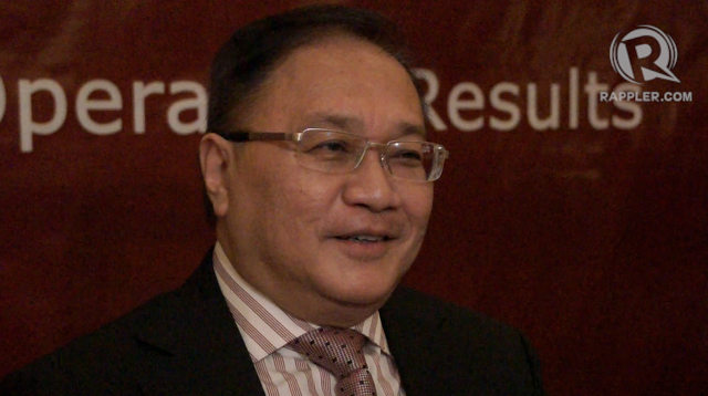 THE SUITOR. Businessman Manuel V. Pangilinan takes questions at a press conference on March, ,6, 2012.