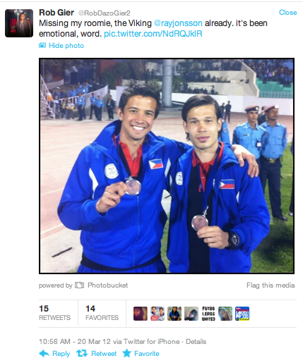 Photo from Rob Gier's Twitter account.