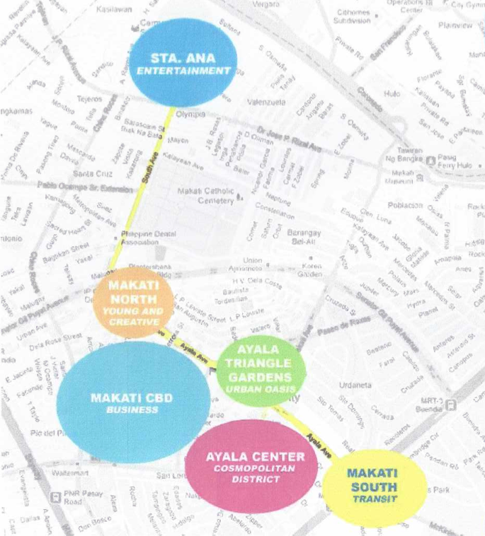 NEW MAKATI. Ayala Land's P60 billion revitalization will create 6 different districts in Makati.