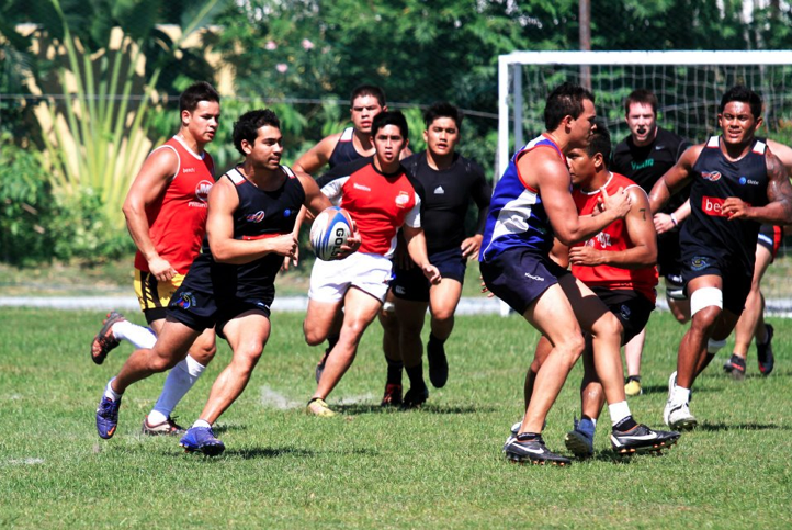 GEARING UP TO ERUPT. The Philippines' Volcanoes scrimmage in practice before the HSBC Asian Five Nations Division 1 tournament. Photo courtesy of Timothy Kong.