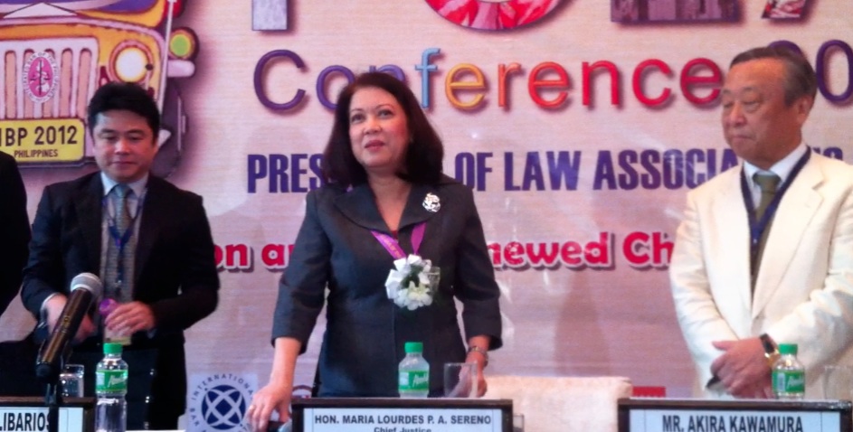MEND TIES. Sereno is in talks now with the DBM. The SC and the DBM used to be caught in a dispute over various issues under Corona's time.