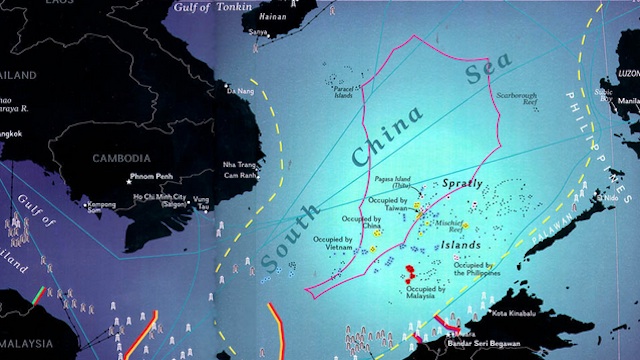 CONTROVERSIAL MAP. Map featuring China's 9-Dash line claim over the South China Sea. Image courtesy of www.southchinasea.org