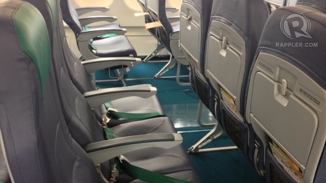 ALL ECONOMY SEATS. There are no business or first class seats on Cebu Pacific's long-haul flights. Photo by Lala Rimando/Rappler