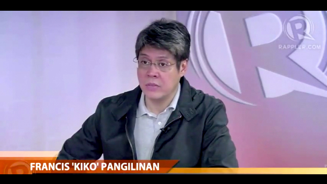 CHANGE OF HEART. Former senator Kiko Pangilinan originally planned to join the Department of Agriculture but says he will instead spend more time with his family. File photo by Rappler