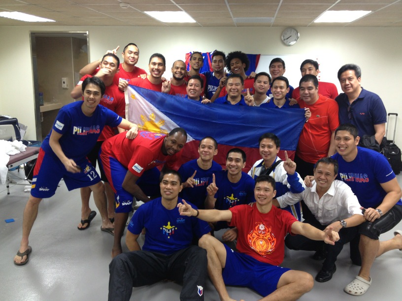 Gilas II celebrate their Jones Cup championship. Photo from Chot Reyes' Twitter account.