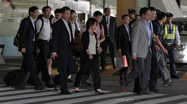 FROM TAIWAN. A team of Taiwanese investigators arrived in Manila Thursday morning headed by Perry Pei-hwang Shen, the Director General of Taiwan’s Ministry of Foreign Affairs. Photo by Jedwin M. Llobrera