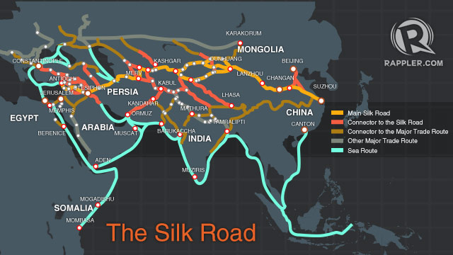 WORLDWIDE RUN. Milan plans to run from Manila to Europe using the Silk Road. Graphic by Jay Javier/ Rappler