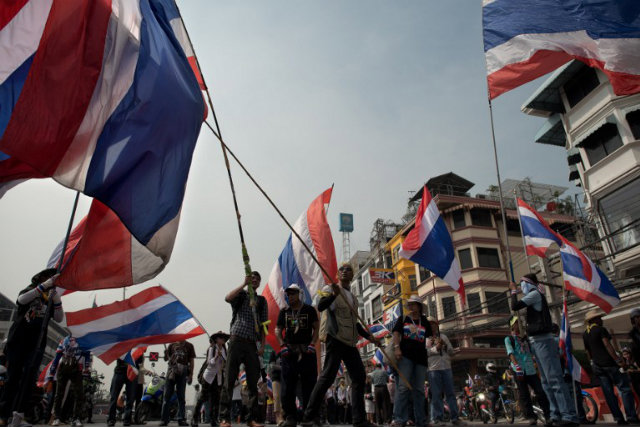 PROTESTS. Thailand's political crisis is set to enter a tumultuous new phase on January 13 with the planned "shutdown" of Bangkok by opposition protesters seeking to prevent upcoming elections. File photo by Nicolas Asfouri/AFP