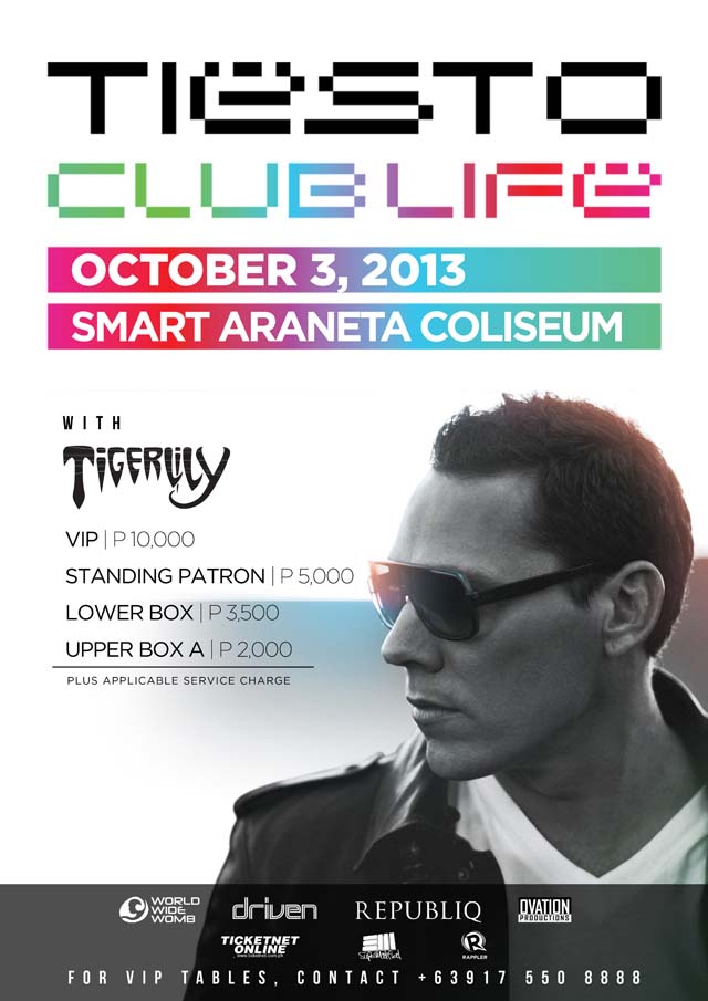 BRING THE HOUSE DOWN. Party with Tiesto on October 3