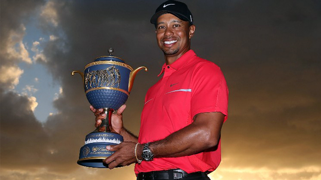 WINNER AGAIN. Tiger Woods won his 76th PGA title after holding off Steve Stricker in the WGC Cadillac Championships. Photo by Warren Little/AFP
