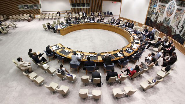 A wide view of a UN Security Council meeting. July 2012 file photo from UN Media