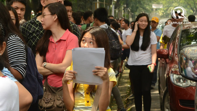LARGEST BATCH. UPCAT takers this year exceed the expectations set by the Office of Admissions in UP.  Photo by Mark Demayo