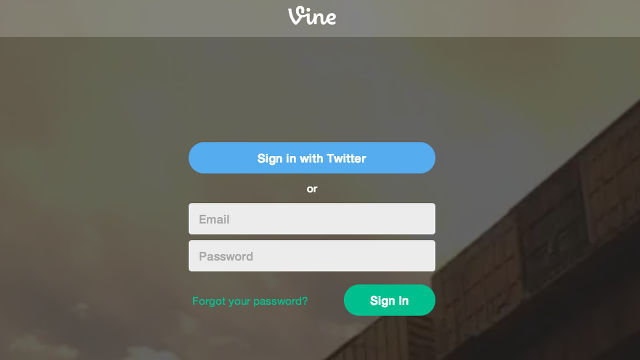 WEB VERSION. Users can now log in and check out Vine videos via the web. Screen shot from Vine website.