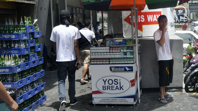 NO YOSI BREAK. Stores located 100 meters within a school zone are not allowed to sell cigarettes. Photo by Leanne Jazul/Rappler