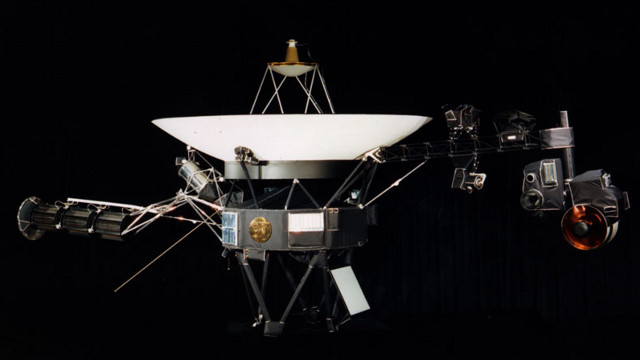 VOYAGER PROBE. NASA photograph of one of the two identical Voyager space probes Voyager 1 and Voyager 2 launched in 1977.