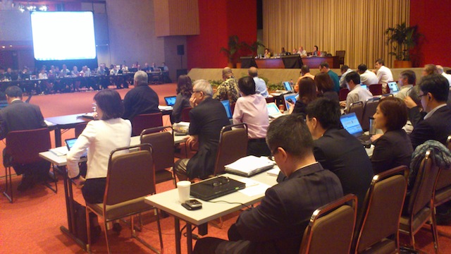 POLICY MEETING. Member countries of the Western and Central Pacific Fisheries Commission meet to craft a plan on how to save declining tuna stock in the Pacific. Photo by Edwin Espejo
