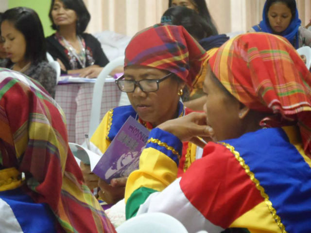 IP and Moro women from Maguindanao discussing how the IP and Moro women's agenda can be integrated into the Bangsamoro Basic Law. All photos courtesy of British Embassy Manila