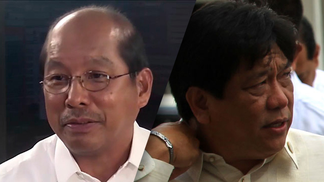 AQUINO’S MEN. Cabinet Secretaries Butch Abad (left) and Proceso Alcala (right) are both tagged in the pork barrel scam. Rappler file photo of Abad, Alcala file photo courtesy of the Malacañang Palace