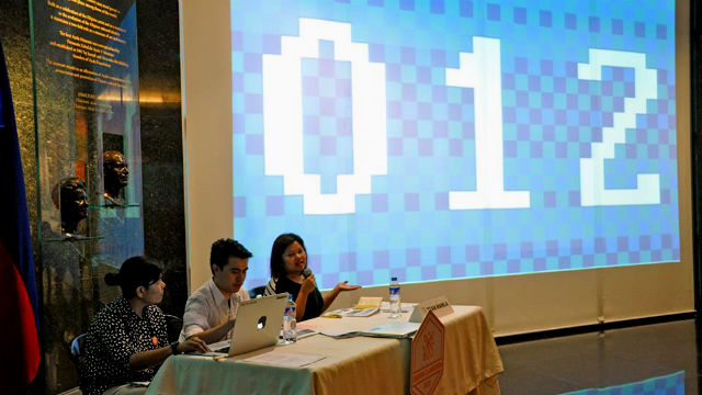LEARNING BAG. Members of Team Manila design studio present the Aba-nig, a redesigned version of the classic woven banig that incorporates numbers or letters in the design. The banig is designed as a learning aid to teach children about numbers and letters. Photo contributed by Plus 63 Design Co.