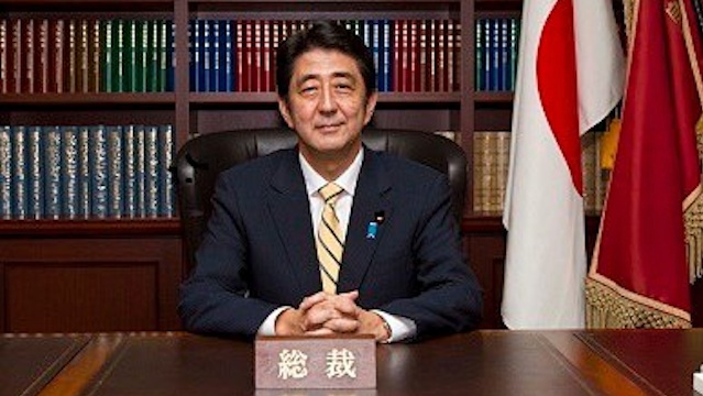 HAWK? Incoming Japanese Prime Minister Shinzo Abe. Photo from his official Facebook page