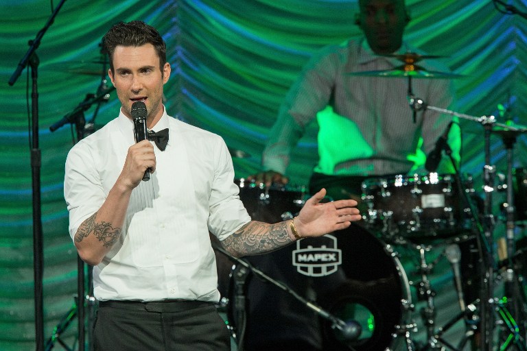 ENGAGED. Recording artist Adam Levine onstage during BMI's 61st Annual Pop Awards at the Beverly Wilshire Four Seasons Hotel on May 14, 2013 in Beverly Hills, California. Paul A. Hebert/Getty Images/AFP