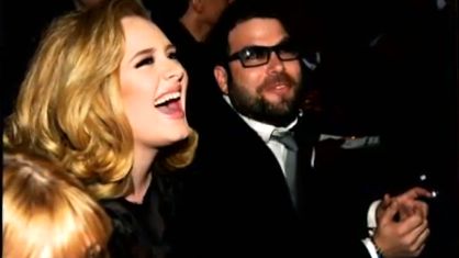 NEW PARENTS. Adele with boyfriend Simon Konecki. Screen grab from YouTube (fuse)