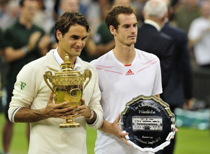 DEJA VU? Federer and Murray finished 1, 2 at Wimbledon in 2012