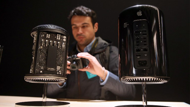 CYLINDRICAL. Apple's new Mac Pro departs from the old-CPU design. AFP Photo