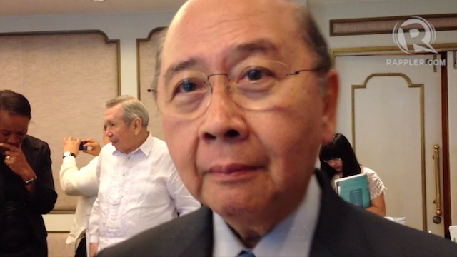 FORMER DFA CHIEF. Roberto Romulo was Foreign Secretary from 1992 to 1995. Screenshot from video by Katherine Visconti