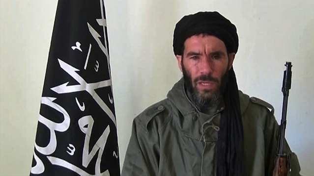 REVENGE FOR FRENCH INTERVENTION. An undated grab from a video obtained by ANI Mauritanian news agency reportedly shows former Al-Qaeda in the Islamic Maghreb (AQIM) emir Mokhtar Belmokhtar speaking at an undisclosed location. AFP PHOTO / HO / ANI 