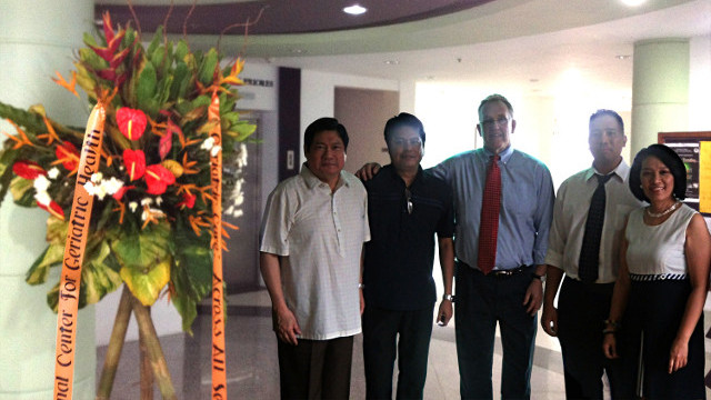 AMYLEX TEAM. Standing in the National Center for Geriatric Health are (left to right) Perpetuo de Claro (Amylex Board Member), Dr Miguel Ramos (Amylex Clinical Trials Principal Investigator), Michael Knapp (Amylex Board Member), Rogelio Santos Jr (Amylex CEO) and Dr Criselda Abesamis (Philippine Department of Health Director IV-Special Concerns Technical Cluster). Photo courtesy of Rogelio Santos