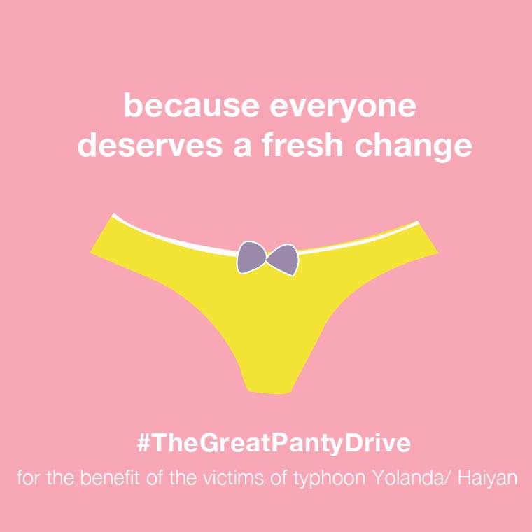 Poster from The Great Panty Drive Facebook page.