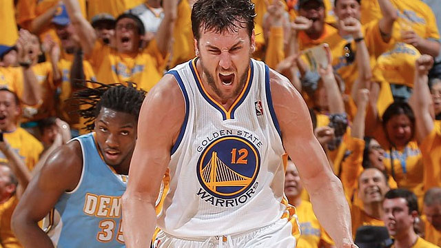 ROAR. Bogut and the Warriors are going to the 2nd round. Photo from GSW's Facebook page.