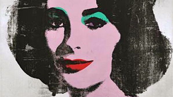 LIZ TAYLOR BY ANDY Warhol. Image from The Andy Warhol Museum Facebook page