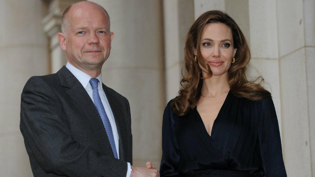 JOINING FORCES. UK Foreign Secretary William Hague and UNHCR Special Envoy Angelina Jolie want to end sexual violence in conflict zones. Photo from the William Hague Facebook page