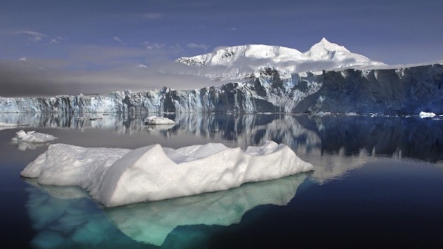 WILDERNESS. This image obtained from NASA on November 14, 2012 shows a view of Sheldon Glacier with Mount Barre in the background, seen from Ryder Bay near Rothera Research Station, Adelaide Island, Antarctica. AFP / British Antarctic Survey/NASA