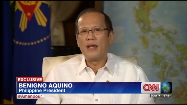 LOWER TOLL. President Benigno Aquino III in an interview with CNN's Christiane Amanpour, aired Nov 13, 2013. Frame grab courtesy of CNN