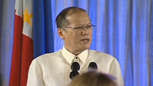GRATITUDE. President Benigno Aquino III thanks ambassadors for the aid extended by their nations to the Philippines in the aftermath of Super Typhoon Yolanda. Screenshot from RTVM