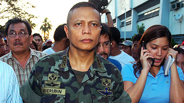 BOTCHED MUTINY. Former Marine Col Ariel Querubin in the February 2006 standoff. 