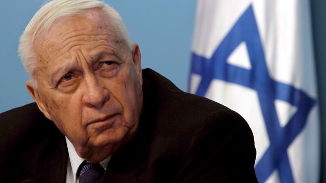 'THE BULLDOZER'. A file photograph dated November 2005 shows then-Israeli Prime Minister Ariel Sharon in his Jerusalem offices. File photo by Jim Hollander/EPA