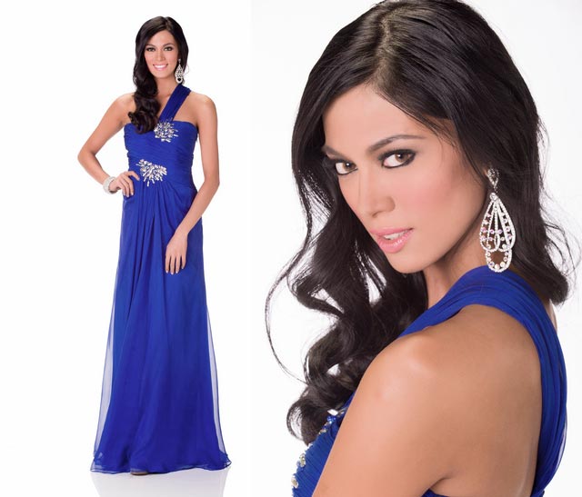 OFFICIAL EVENING GOWN PHOTO AND HEAD SHOT. Photos courtesy of the Miss Universe Organization LP, LLLP