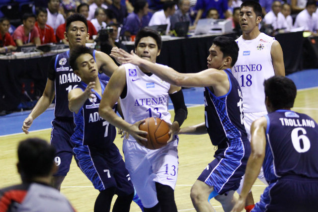 SOARING EAGLE. Arvin Tolentino makes his way to the rim during his UAAP debut. Photo by Rappler