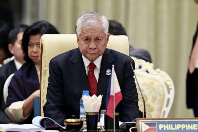 REGIONAL SUMMIT. Philippine Foreign Minister Albert del Rosario attends the Plenary Session of the 47th Association of South East Asian Nations Foreign Ministers' Meeting at Myanmar International Convention Center in Naypyitaw, Myanmar on August 8, 2014. Photo by Lynn Bo Bo/EPA