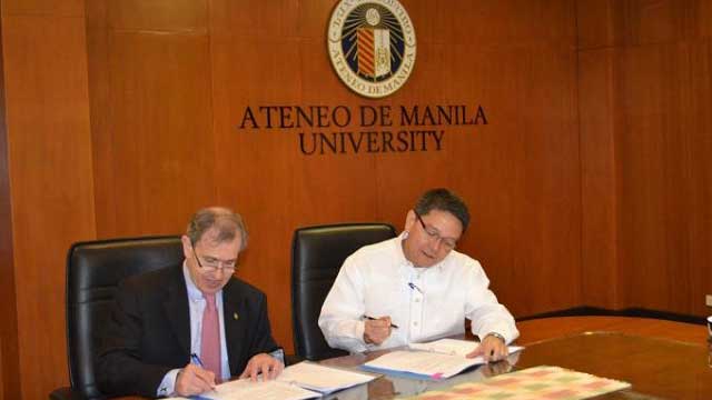 'HISTORIC'. Mr. Andre Cointreau, President and CEO of Le Cordon Bleu International and Father Jose Ramon Villarin, University President, Ateneo University de Manila signing the agreement. Photo from Ateneo's website