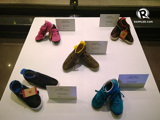 ONITSUKA TIGER. Pairs of Onitsuka Tiger shoes can be bought by participants in the auction.. 