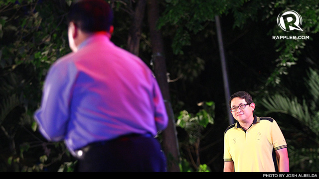 AN AQUINO MAKES IT. Bam Aquino with Richard Gordon at the Rappler Debate